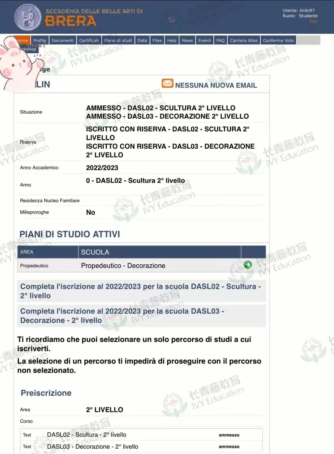 Lin同學-米蘭國立美術學院